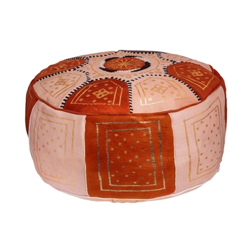 Skórzana pufa do siedzenia