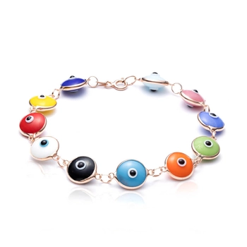 Srebrna bransoletka z kolorowymi okami proroka