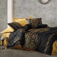 Satynowa pościel turecka ALVINA GOLD 200x220 - COTTON BOX