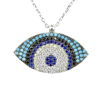 Srebrny naszyjnik oko proroka