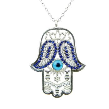 Srebrny naszyjnik ręka Fatimy
