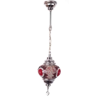 Bordowa turecka lampa mozaikowa